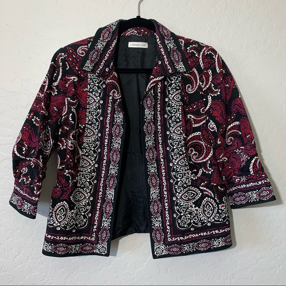 Coldwater Creek Paisley Blazer